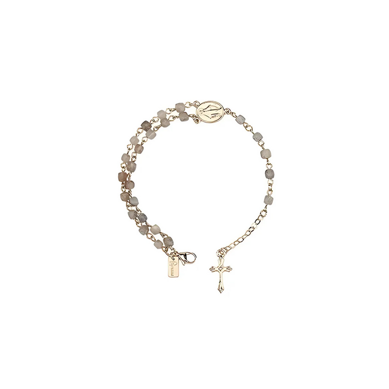 Labradorite Rosary Bracelet 7"L