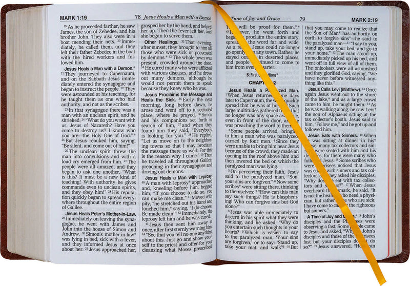 Open book with text and a yellow highlighter on a white background