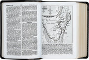 Open book with text and a map of the Exodus route