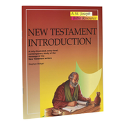 Book cover of 'New Testament Introduction' by St. Joseph Bible Resource with a illustration of a man writing.