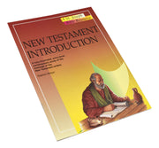 Book titled 'New Testament Introduction' with a cover illustration of a man writing, on a white background.