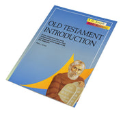 Book titled 'Old Testament Introduction' with a blue cover and illustration of an elderly man on a white background