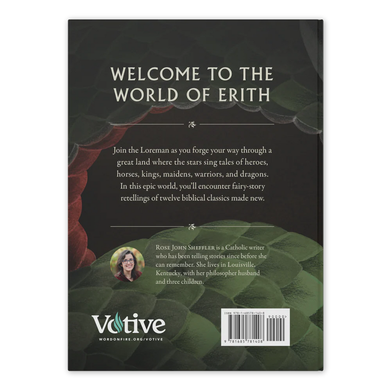Back cover of a book with text 'Welcome to the World of Erith' and a barcode.
