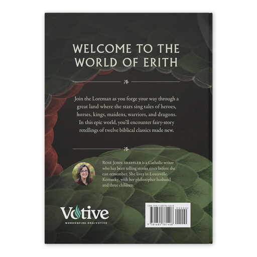 Back cover of a book with text 'Welcome to the World of Erith' and a barcode.