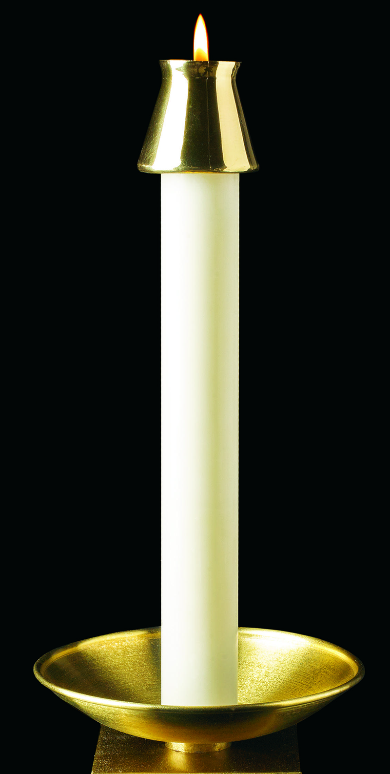 Cathedral 100% beeswax white altar candles in multiple sizes, 1-1/2", 9", All-Purpose End