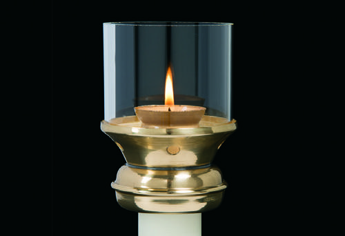 Cathedral 1-1/2 inch draft-resistant processional candle follower