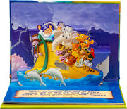 Pop-up book with Noah's Ark illustration and text