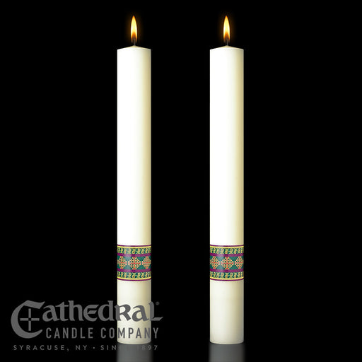 Prince of Peace matching complementing altar candle, sold as a pair by Cathedral