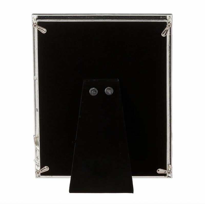 Rear view of a First Communion picture frame for a 4x6 inch size photo.