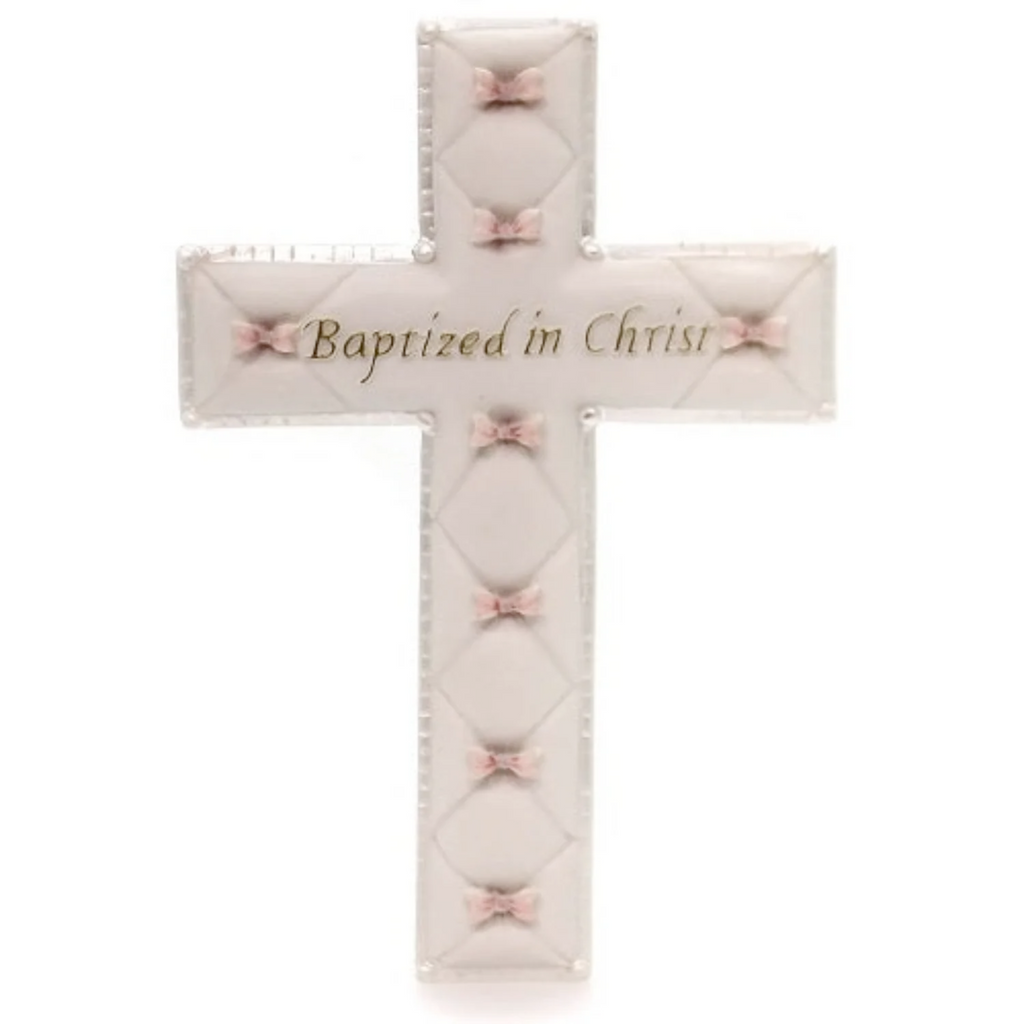 Baptism Girl Wall Cross 6.5"H