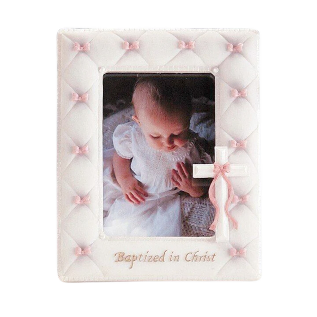 Baptism Girl Frame 7"H