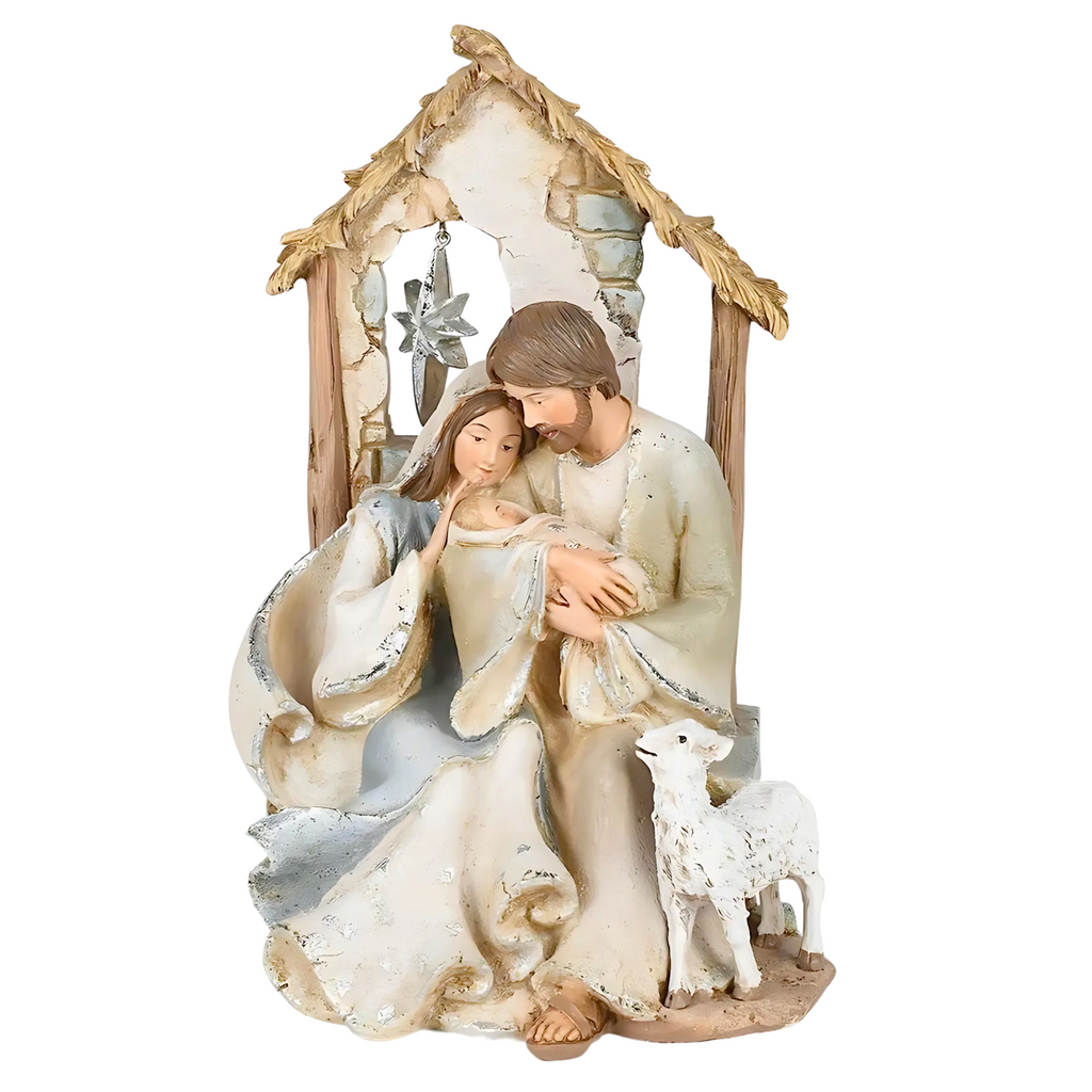 Holy Family with Star in Window 9.25"H