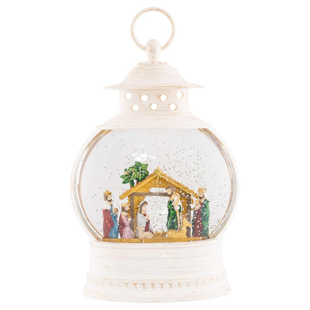 Nativity Lantern LED Swirl 10"H