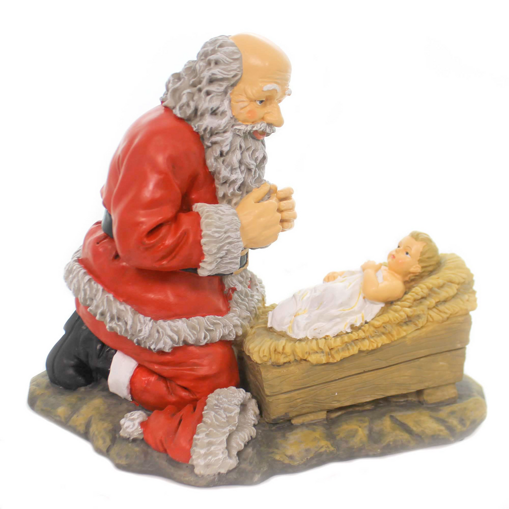 Santa Kneeling Figure 12"H