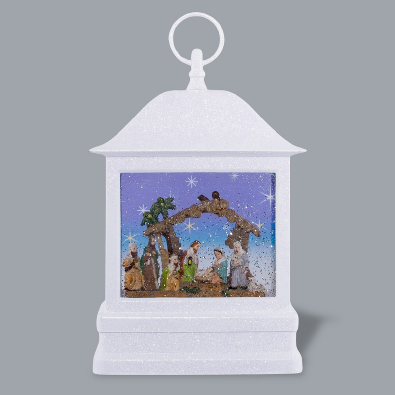 Nativity Lantern LED 10.5"H