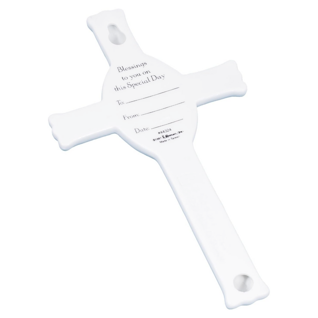 Baptism Wall Cross 8"H