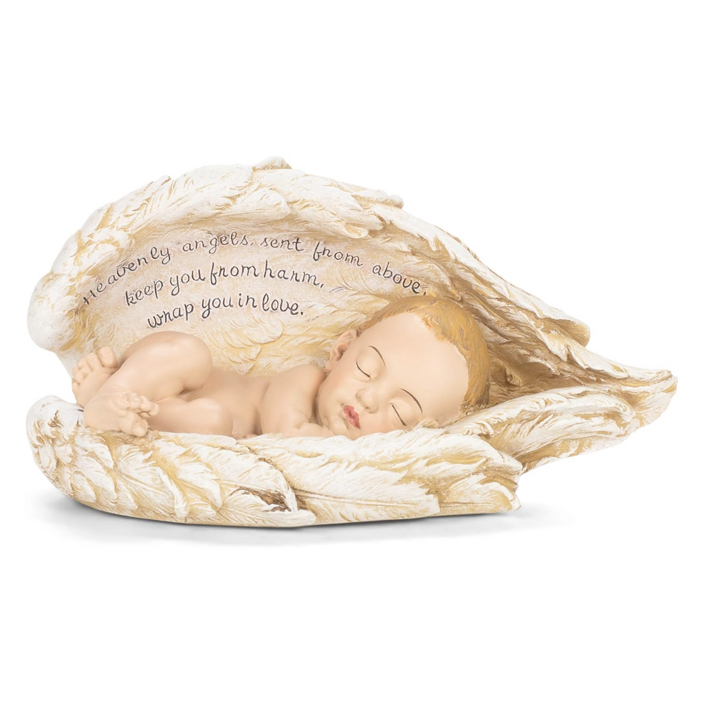 Sleeping Baby in Wings 4.25"H