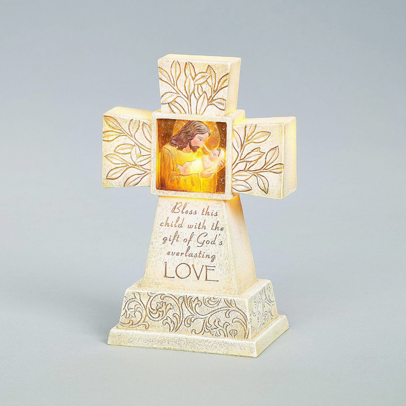 Jesus Loves Me LED Cross 6.75"H