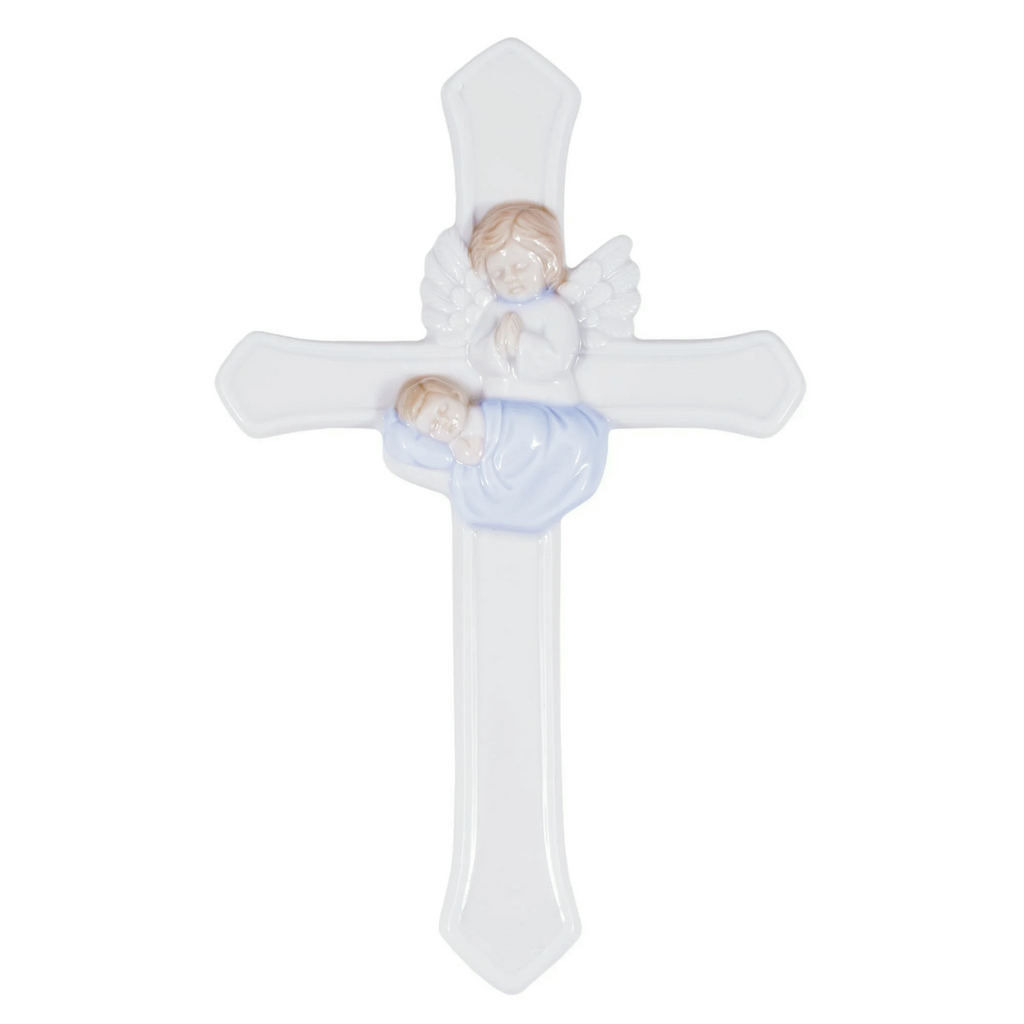 Valencia Boy Guardian Angel Cross 7.25"H