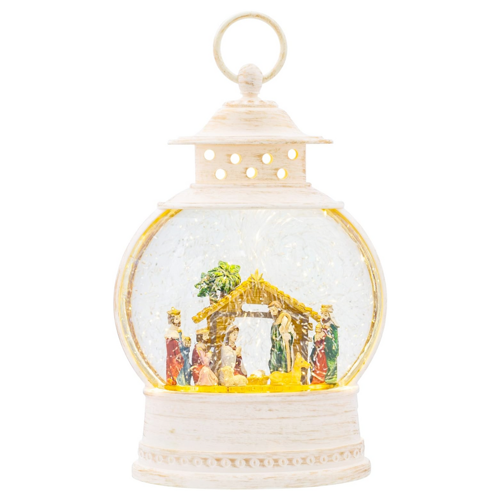 Nativity Lantern LED Swirl 10"H