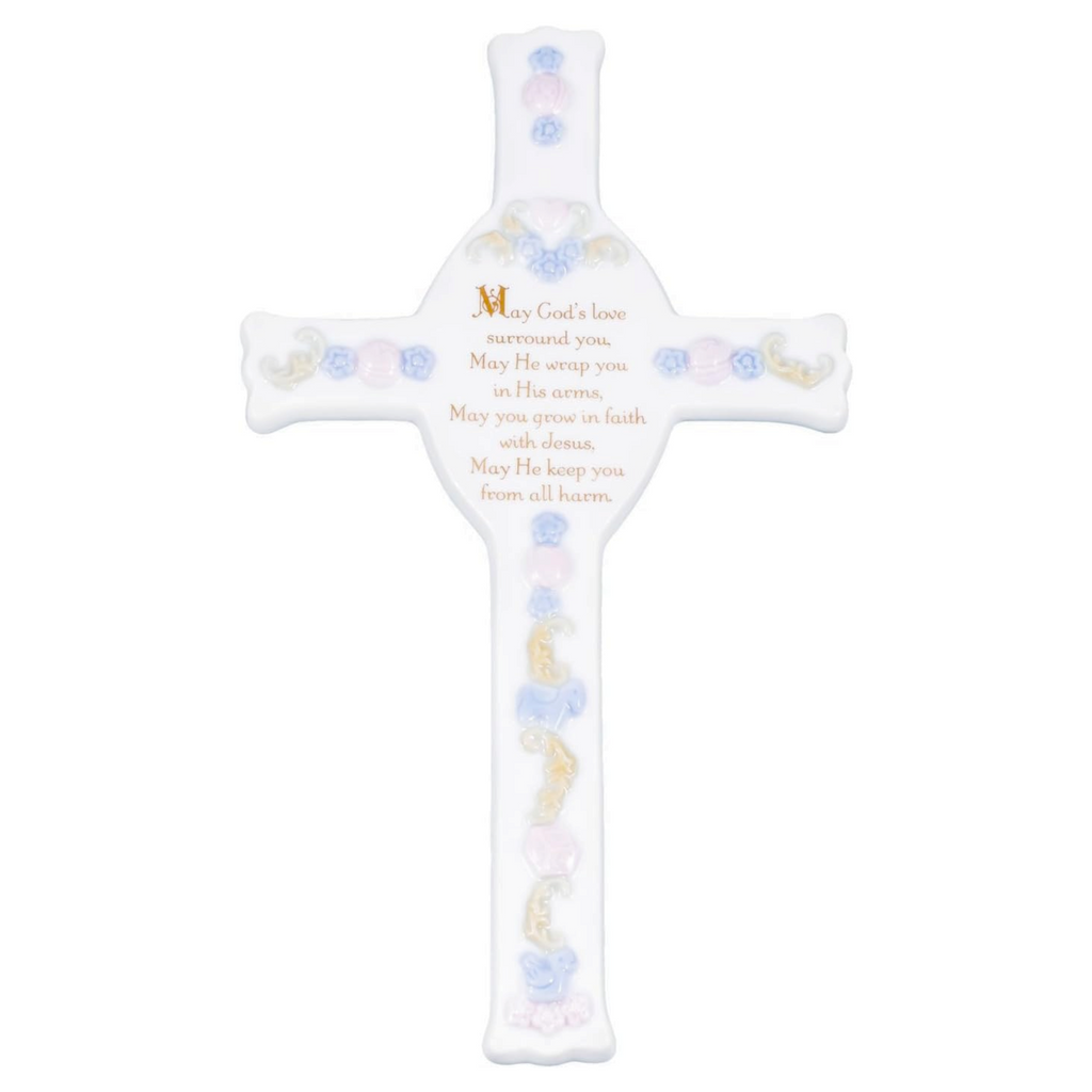 Baptism Wall Cross 8"H