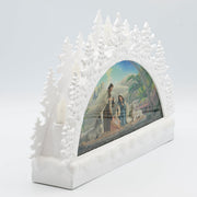 Confetti Lites Lighted Swirl White Tree Arch with Holy Family - image 3