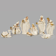 Elegant White & Gold Porcelain Nativity - image 1
