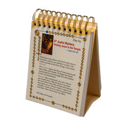 Rosary-themed daily planner with religious text and images on a white background