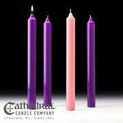 Cathedral Stearine Advent Candle Set, 1-1/2" x 16"
