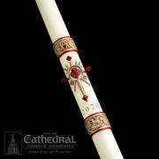 Sacred Heart 51% beeswax Paschal candle by Cathedral