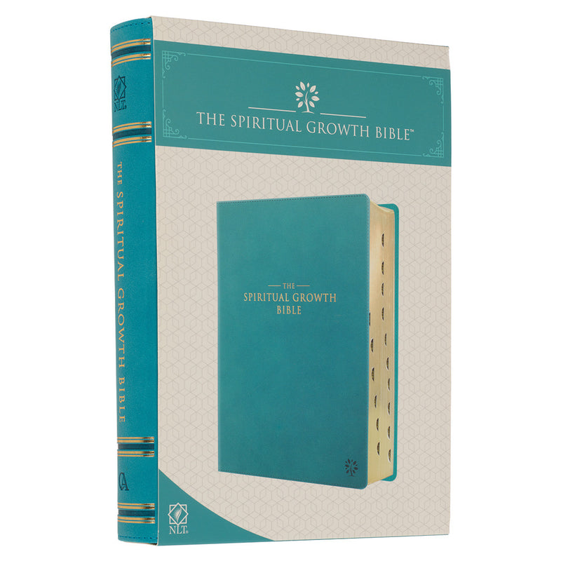Teal book titled 'The Spiritual Growth Bible' on a white background