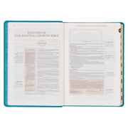 Teal book titled 'The Spiritual Growth Bible' on a white background