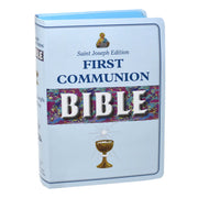 Saint Joseph Edition First Communion Bible on a white background