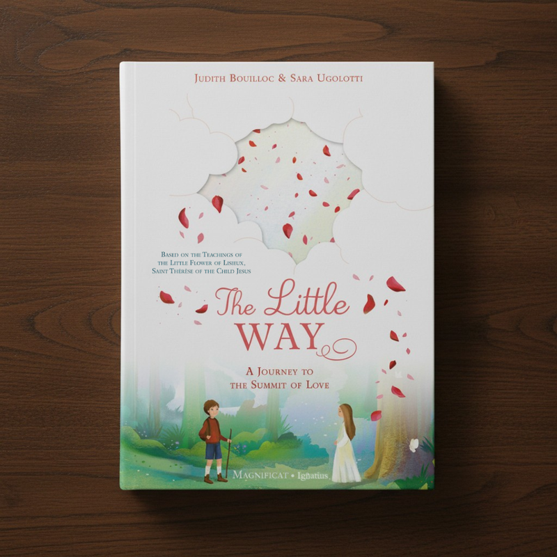 Book cover of 'The Little Way' on a wooden surface