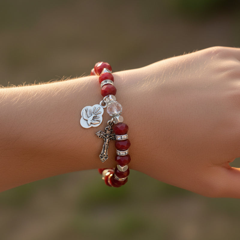 Bracelet - Adult Red Holy Spirit Stretch Bracelet