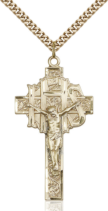 Crucifix Necklace Gold Filled 24"