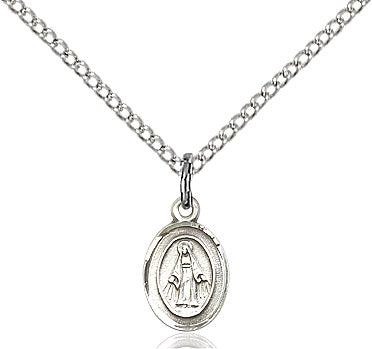 Miraculous Medal Sterling Silver 18"
