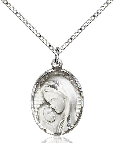 Madonna and Child Sterling Silver 18"