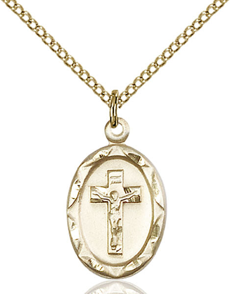 Crucifix Necklace Gold Filled 18"
