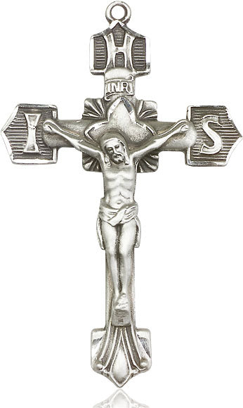 Crucifix Necklace Sterling Silver 24"