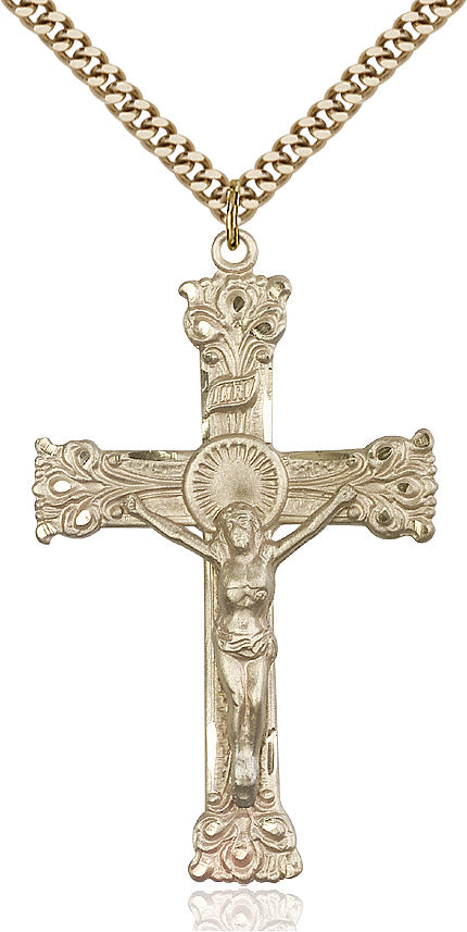 Crucifix Necklace Gold Filled 24"