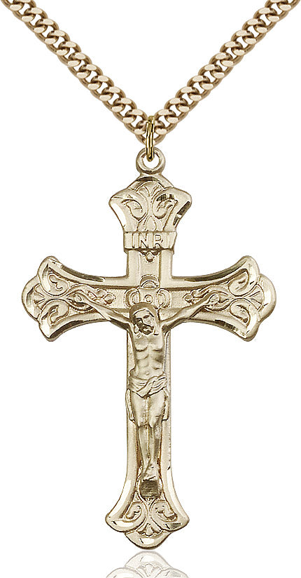 Crucifix Necklace Gold Filled 24"