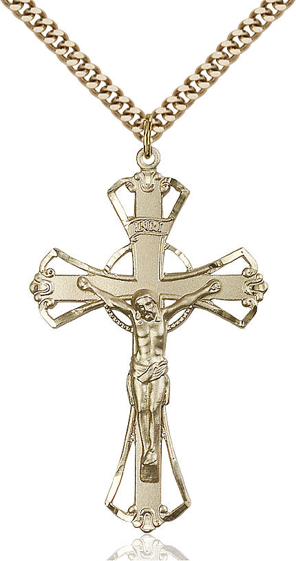 Crucifix Necklace Gold Filled 24"