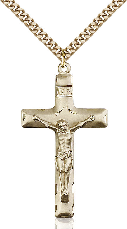Crucifix Necklace Gold Filled 24"