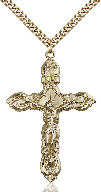 Crucifix Necklace Gold Filled 24"