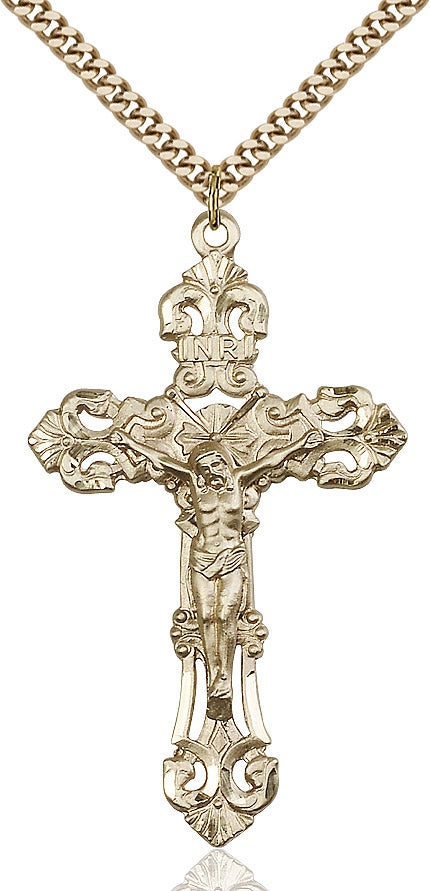 Crucifix Necklace Gold Filled 24"