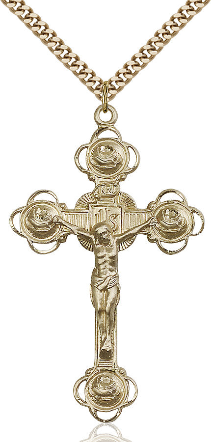 Crucifix Necklace Gold Filled 24"