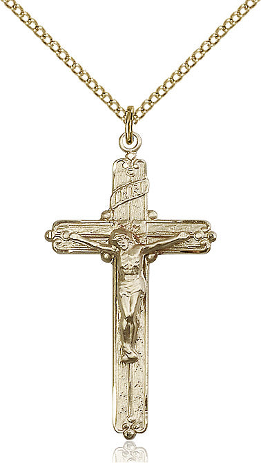 Crucifix Necklace Gold Filled 18"