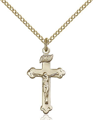 Crucifix Necklace Gold Filled 18"