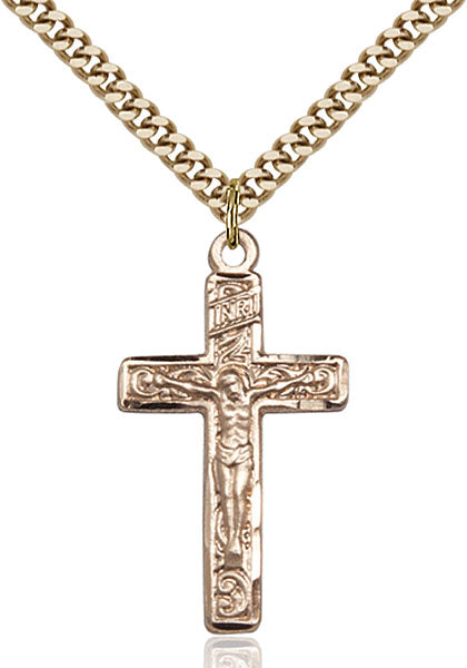 Crucifix Necklace Gold Filled 24"